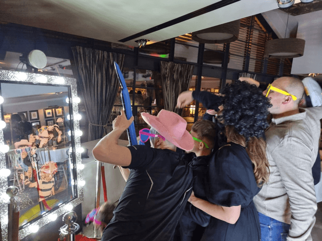 MMS Events DJ setup with sound system and lighting equipment